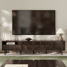 78  Mid Century Modern TV Stand For 65 Inch TVs, TV Console With Storage Cabinets For Living Room, Entertainment Center Storage (Option: Walnut)